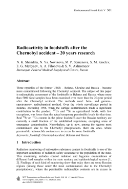 Radioactivity in foodstuffs after the Chernobyl accident