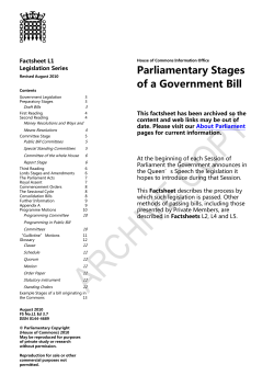 Parliamentary Stages of a Government Bill