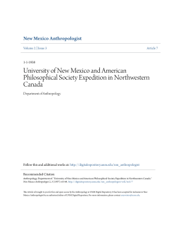 University of New Mexico and American Philosophical Society