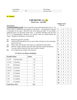 Final Exam KEY - F09
