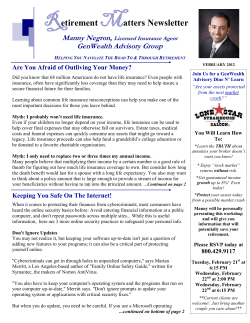 February - GenWealth Advisory Group