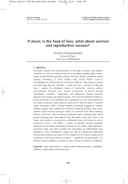 If music is the food of love, what about survival