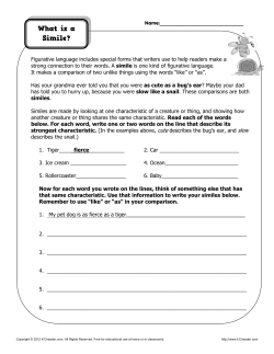 What is a Simile? | Figurative Language Worksheets