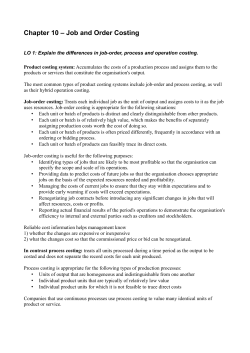 Cost Accounting Summary Chapter 10 261KB Oct 23 2012