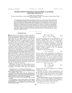 Dynamical Model of Elementary Particles Based on an Analogy with