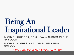 Being An Inspirational Leader