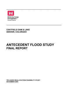 Chatfield Antecedent Flood Study - Colorado Water Conservation