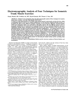 Electromyographic Analysis of Four Techniques for Isometric Trunk