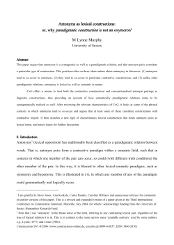 Antonyms as lexical constructions