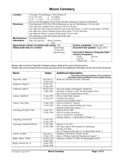 Moore Cemetery - City of Hueytown