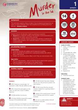 Murder in the Lab - Royal Society of Chemistry