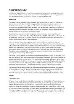 THE 21st CENTURY WOLF - SCOTLAND: The Big Picture