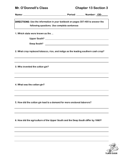 Chapter 13 Sec 3 - Mr. O`Donnell`s Class Room