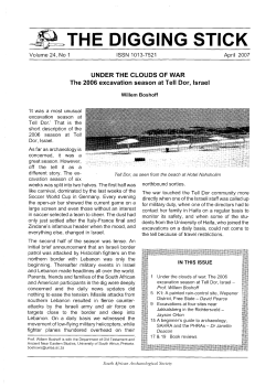 April 2007 - The South African Archaeological Society