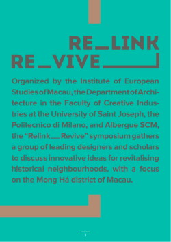 RE LINK RE VIVE - Institute of European Studies of Macau