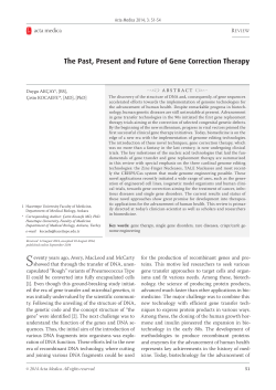 The Past, Present and Future of Gene Correction Therapy