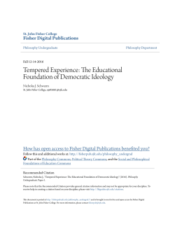 The Educational Foundation of Democratic Ideology