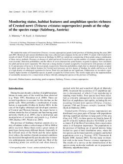 Monitoring status, habitat features and amphibian species richness