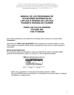 manual de los programas de ecuaciones diferenciales, laplace y