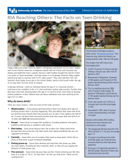 RIA Reaching Others: The Facts on Teen Drinking