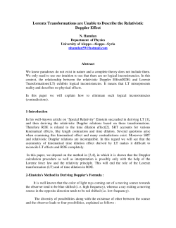 Lorentz Transformations are Unable to Describe the Relativistic