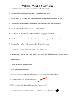 Predicting Weather Study Guide