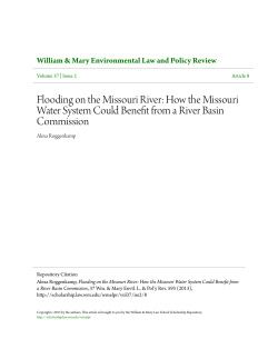 Flooding on the Missouri River: How the Missouri Water System