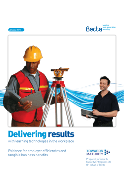 Delivering results - Centre for Recording Achievement