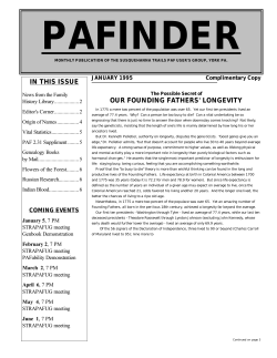 our founding fathers` longevity in this issue