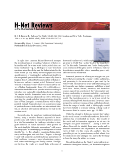 Untitled [Maura Hametz on Italy and the Wider World, 1860 - H-Net