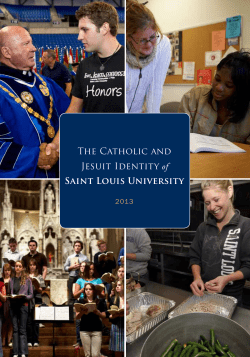 The Catholic and Jesuit Identity of Saint Louis University