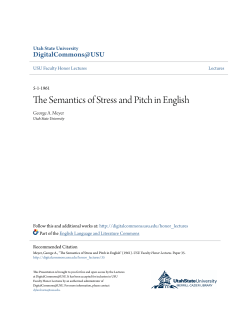 The Semantics of Stress and Pitch in English