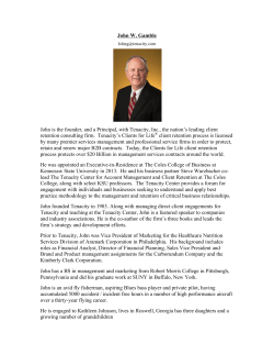 John W. Gamble John is the founder, and a Principal, with Tenacity