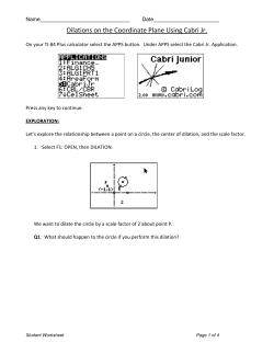 Dilations in the Coordinate Plane