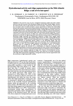 Hydrothermal activity and ridge segmentation on the Mid