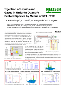 Injection of Liquids and Gases in Order to Quantify Evolved Species