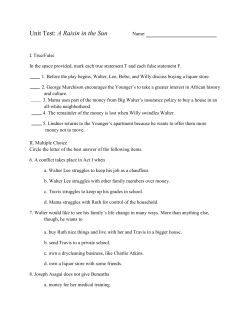 Unit Test: A Raisin in the Sun