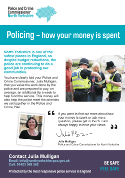 Policing - how your money is spent