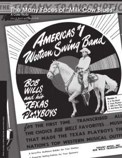 The Many Faces of “Milk Cow Blues”: A Case Study