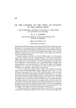 on the control of the level of activity of the animal body