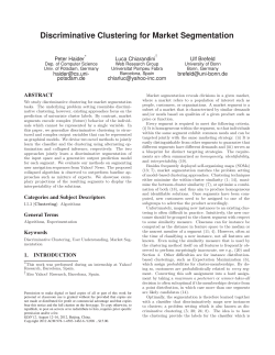 Discriminative Clustering for Market Segmentation