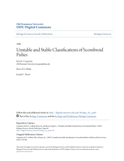 Unstable and Stable Classifications of Scombroid Fishes