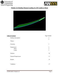 Module 1.8: Bending Moment Loading of a 3D Cantilever Beam