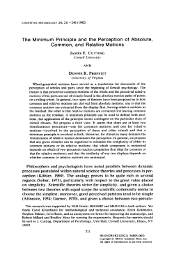 The minimum principle and the perception of absolute