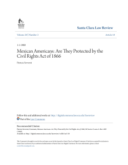 Mexican Americans: Are They Protected by the Civil Rights Act of 1866