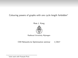 Colouring powers of graphs with one cycle length forbidden=1Joint