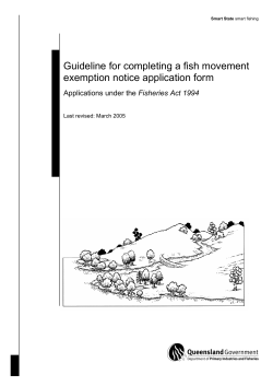 Guideline for completing a fish movement exemption notice