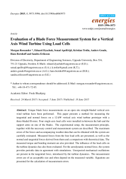 Evaluation of a Blade Force Measurement System for a Vertical Axis