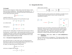 Chapter 4: Methods of Integration