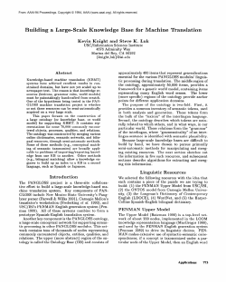 Building a Large-Scale Knowledge Base for Machine Translation